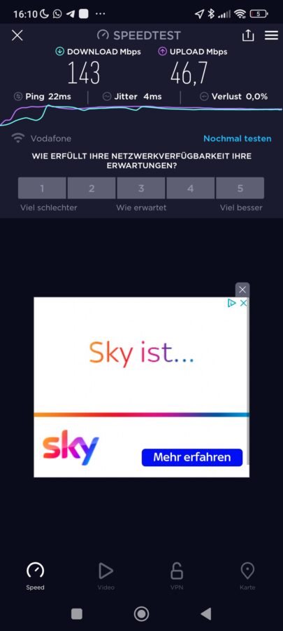GPS Test Fix WLAN Geschwindigkeit Poco X4 Pro 3