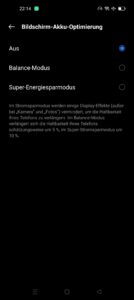 Realme 9i Test Screenshot Akkuoptimierung