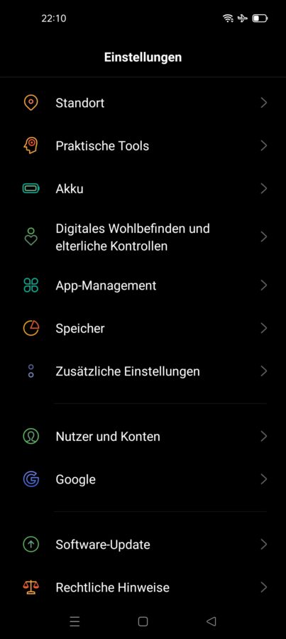 Realme 9i Test Screenshot Einstellungen 1