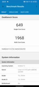 Screenshot Geekbench