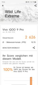 Vivo IQOO 9 Pro Test Screenshot 3D Mark 1