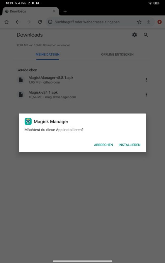 Mi Pad 5 Magiskmanager installiere 5