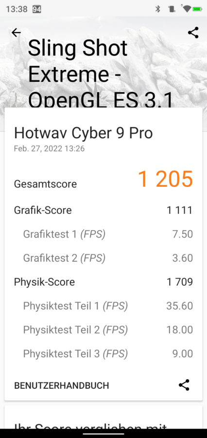 HOTWAV cyber 9 pro leistung 133824