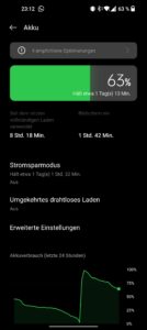 OnePlus 10 Pro Test Screenshot Akku 2
