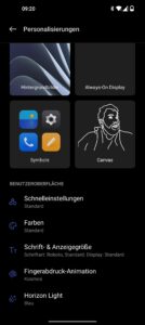 OnePlus 10 Pro Test Screenshot Personalisierung