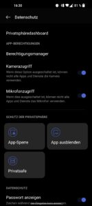 OnePlus 10 Pro Test Screenshot System Android Datenschutz