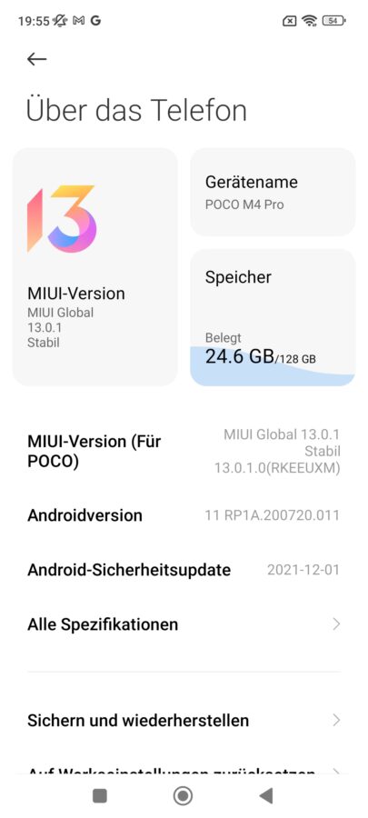 screenshot poco m4pro system miui 14