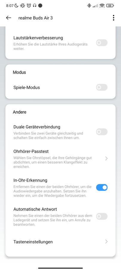 Realme Buds Air 3 Test App 7