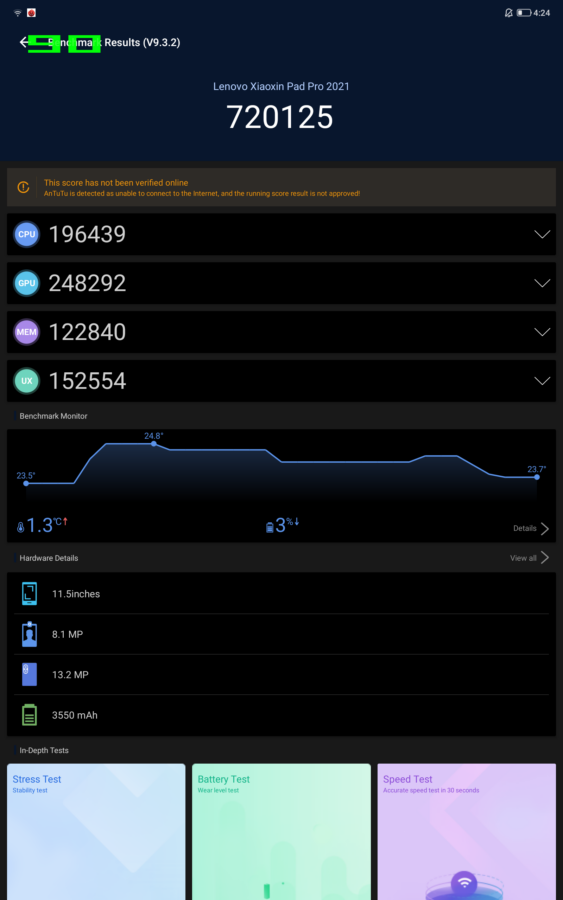 Xiaoxin Pad Pro 2021 Benchmarks 2