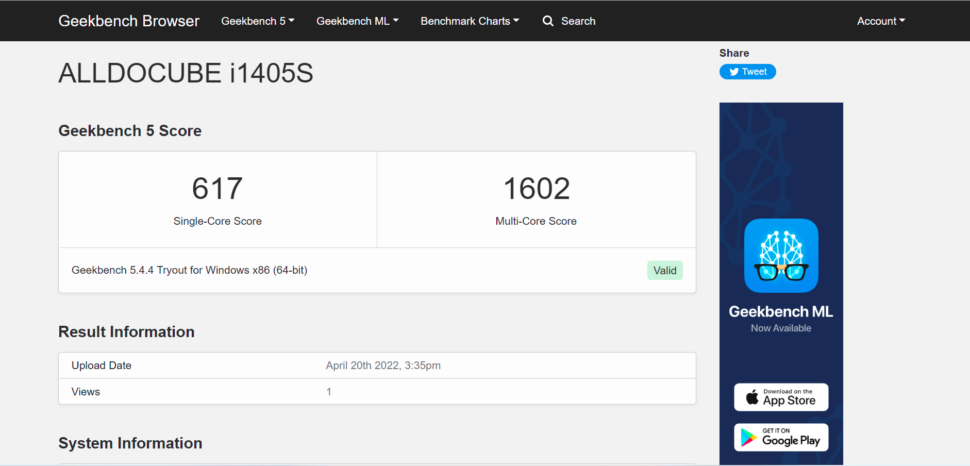 Geekbench 5 1