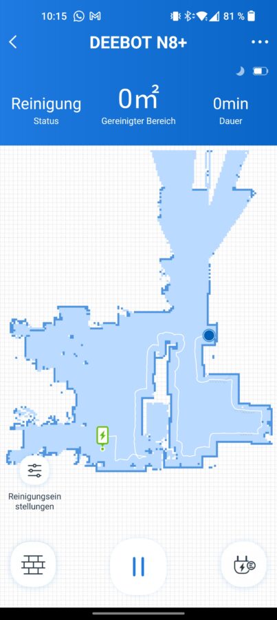 Deebot N8 Plus Test App Erste Fahrt 2