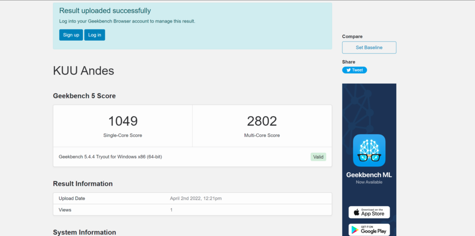 Kuu LeBook Benchmark 5