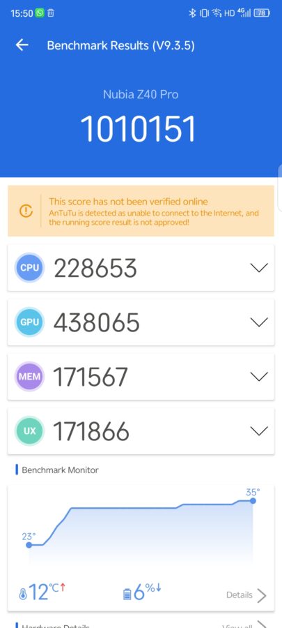 Nubia Z40 Pro Benchmarks 1