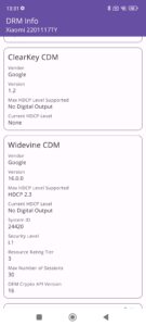 System Widevine Note 11 1