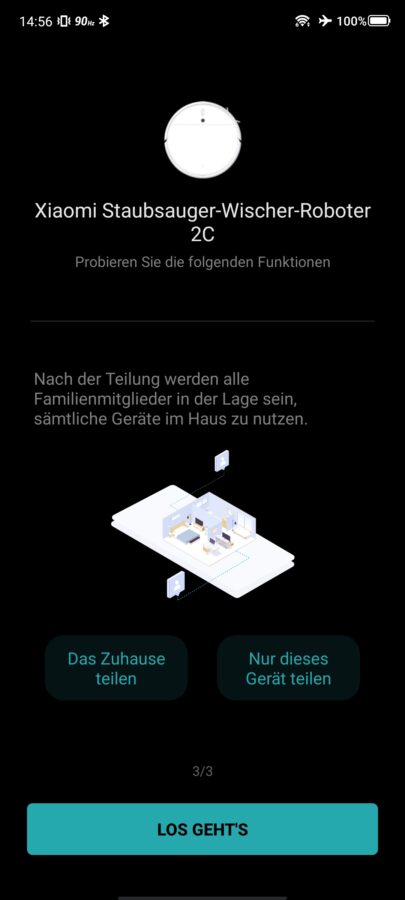 Xiaomi Robot Vacuum Mop 2C Test Screenshot Einrichtung 3