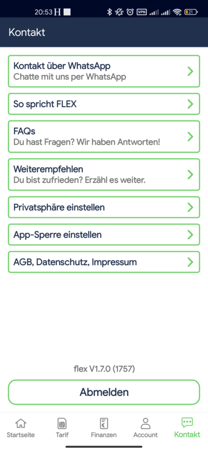 Screenshot Freenet Flex 1