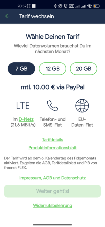 Screenshot Freenet Flex 3