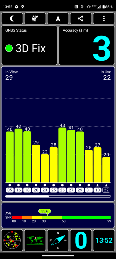 GPS Test WLAN Geschwindigkeit Edge 30 1