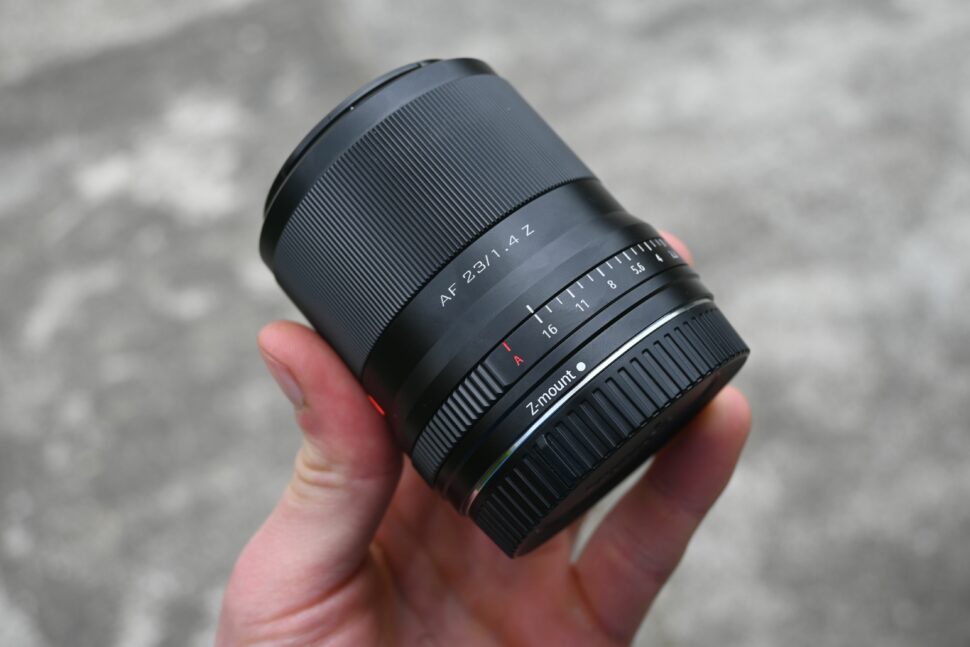 Viltrox AF 23mm f1.4 Objektiv für Nikon Z Mount blendenring 1