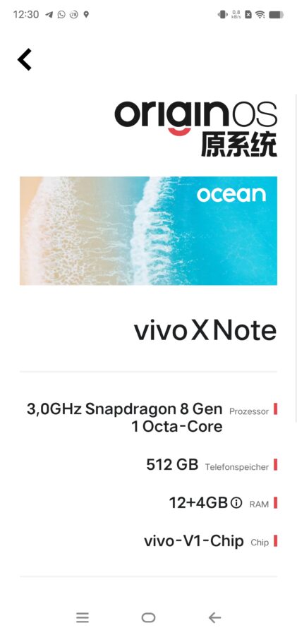 Vivo x note settings 4