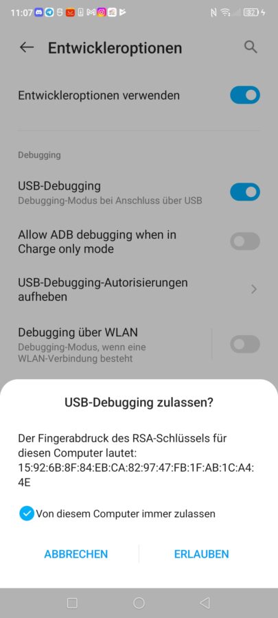 ABD AppControl USB Debugging aktivieren 5