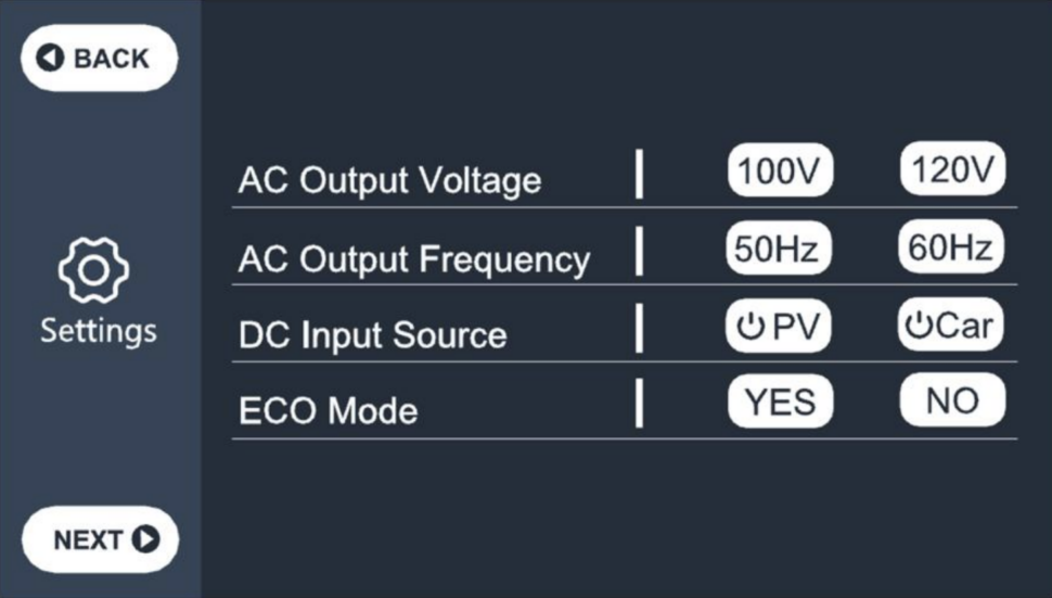 Bluetti AC200P display 2