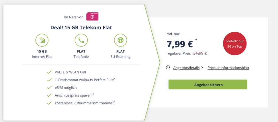 Telekom 15Gb Freenet Deal