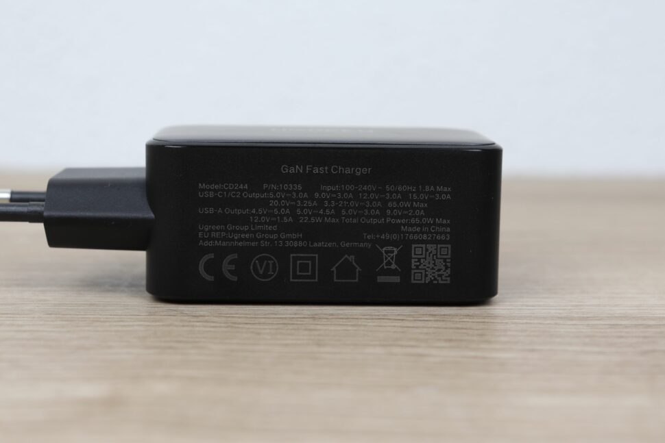 UGreen Nexode 65W GaN USB C Ladegeraet TTest 8