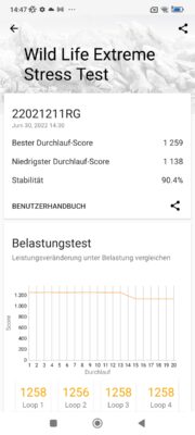 poco f4 32mark wildlife extreme stresstest