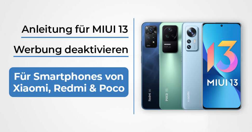 MIUI 13 Werbung deaktivieren Anleitung Beitragsbild