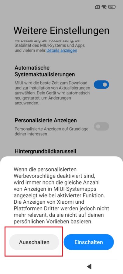 MIUI 13 Einrichtung empfehlung ohne Werbung 2 1