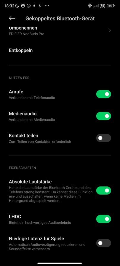 Edifier Neo Buds Pro Test App Function 12