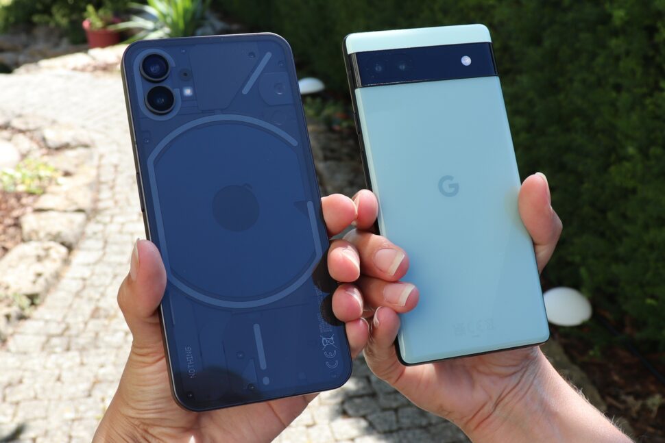 Google Pixel 6a Test Vergleich Nothing 1