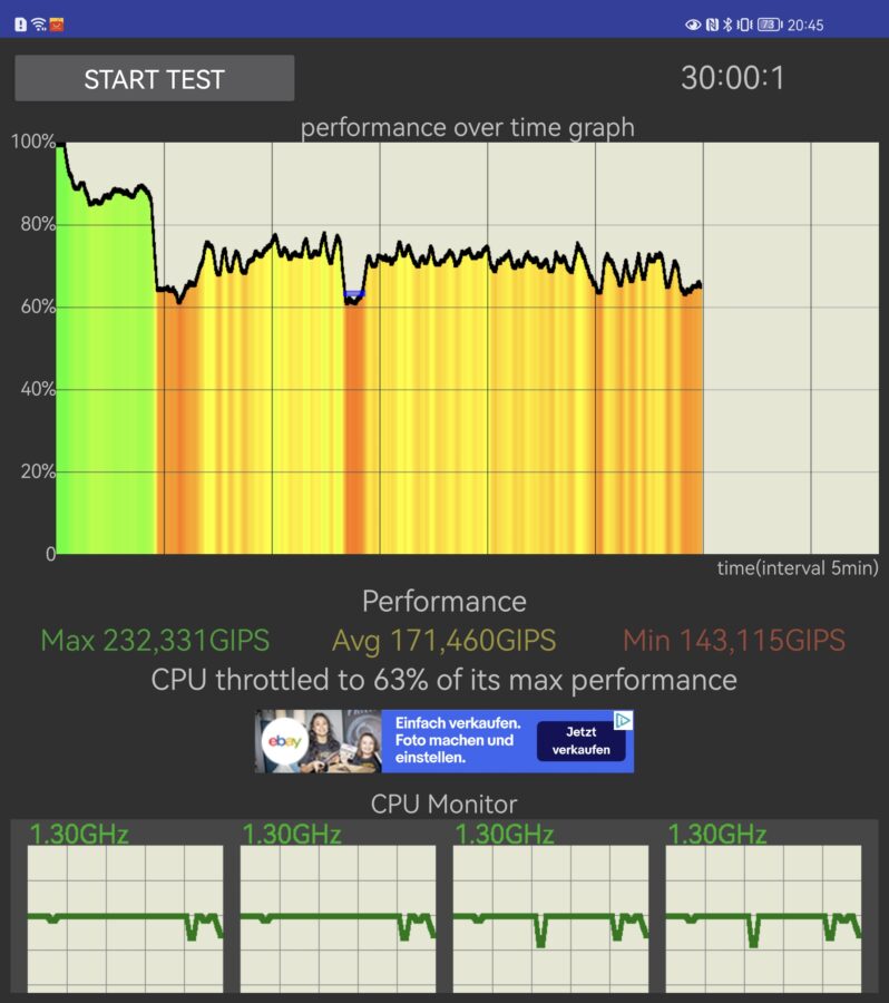 Huawei Mate Xs2 Throttle Test 1