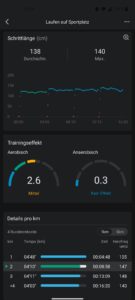 Amazfit T Rex 2 Test Training Bahnen Lauf 3