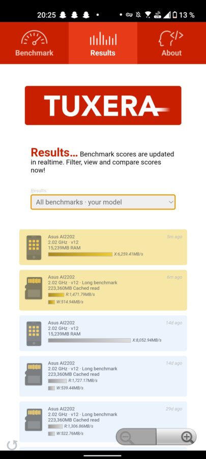 Screenshot Benchmark 1