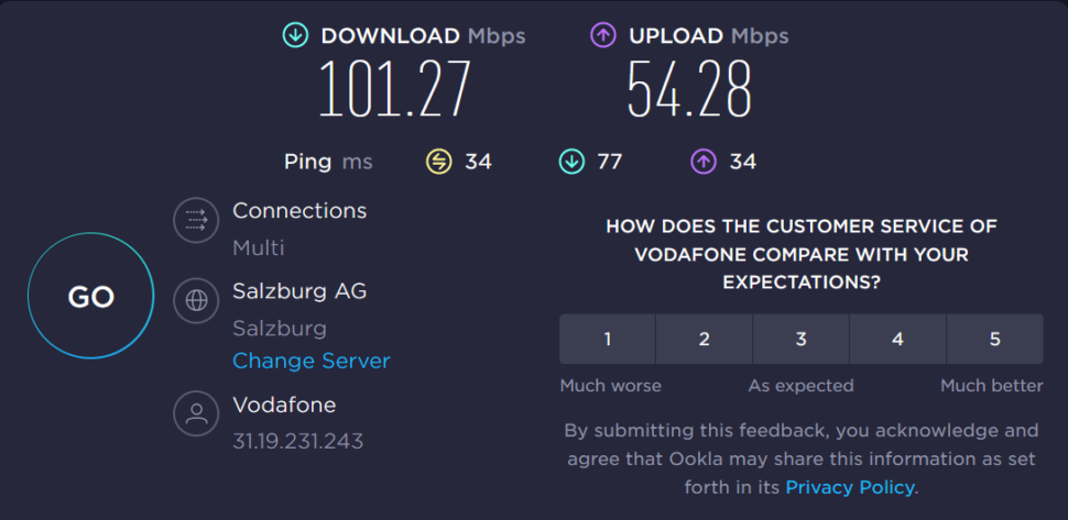 Speedtest Beelink SER5 10m 2 Waende