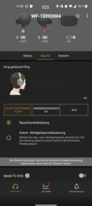 Sony WF 1000XM4 Test App ANC 1