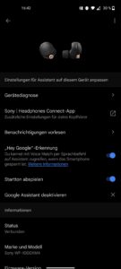 Sony WF 1000XM4 Test Google Assistant