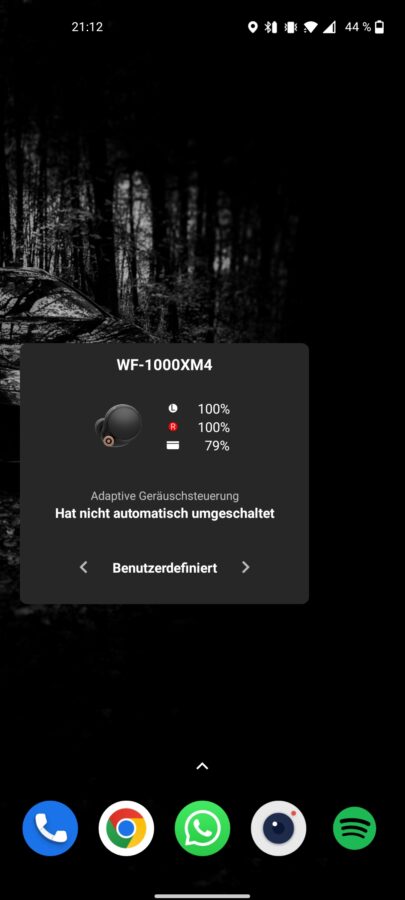 Sony WF 1000XM4 Test Widget