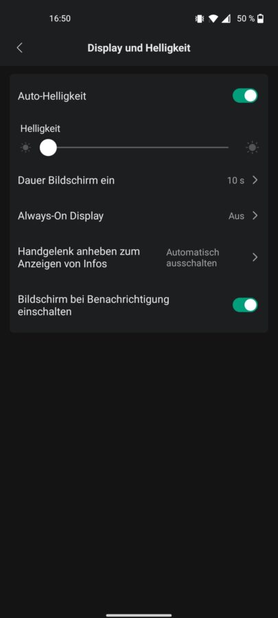 Amazfit GTS 4 Test Uhreinstellungen 1