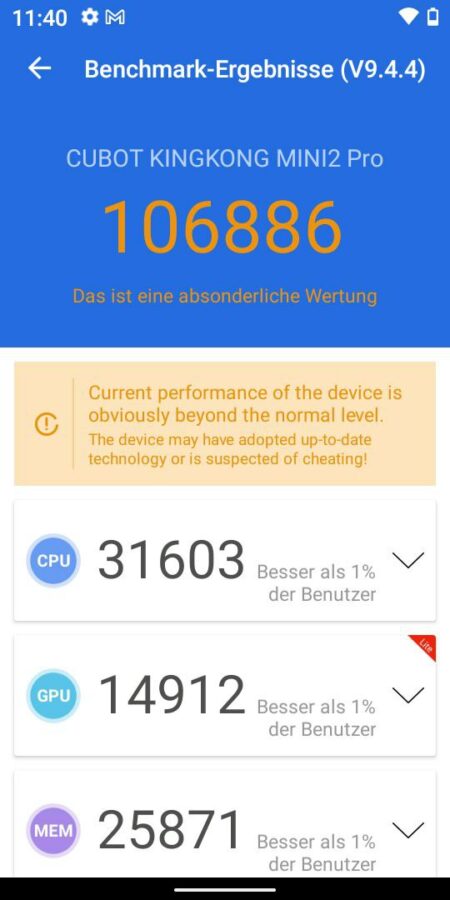 Cubot kingkong mini 2 pro Benchmarks 4