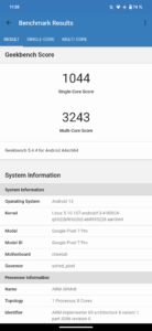 Google Pixel 7 Pro Test Screenshot Geekbench 2