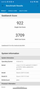 Xiaomi 12T Screenshot Geekbench