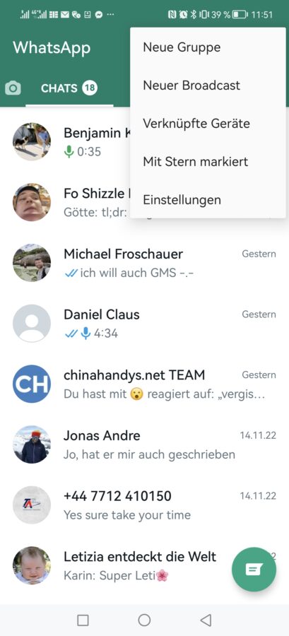 Whatsapp lokales Backup erstellen 4