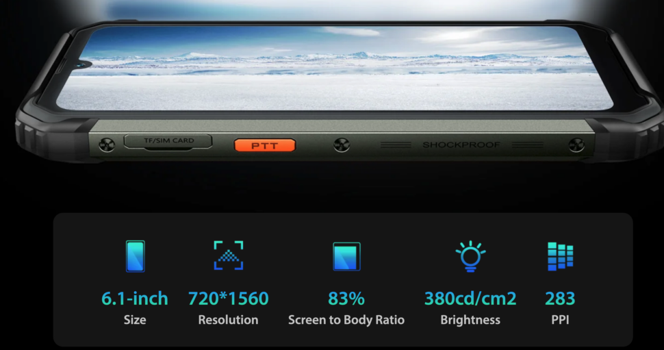 Blackview BV7200 display