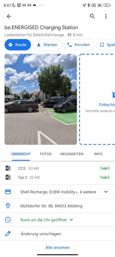 Google Maps Ladestation E Auto 2
