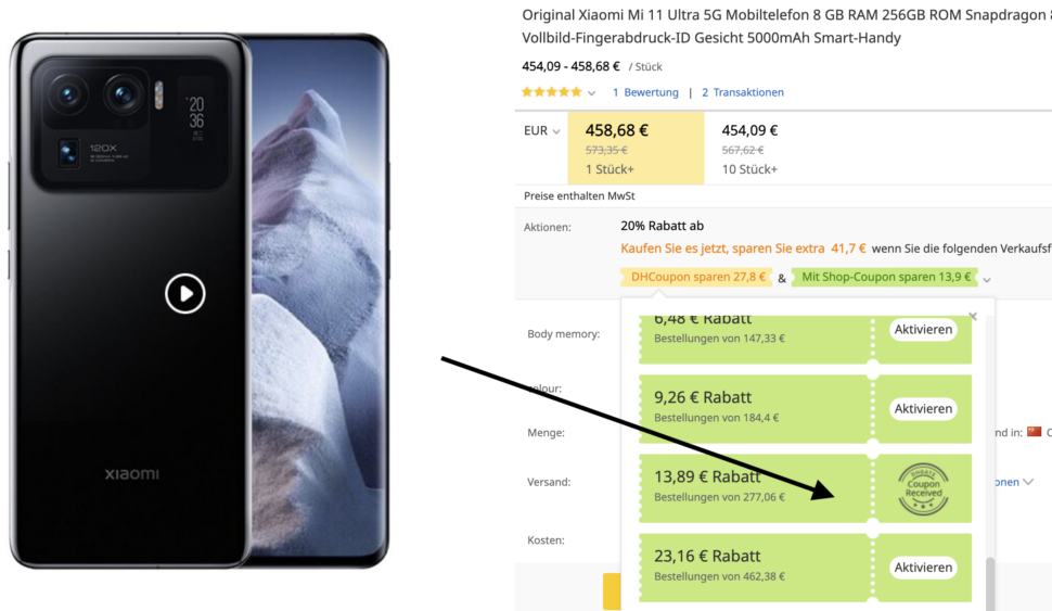 DHGate Gutschein Xiaomi 2