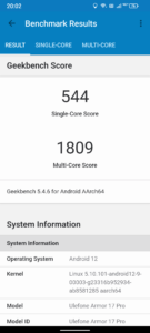 ulefone armor 17pro geekbench