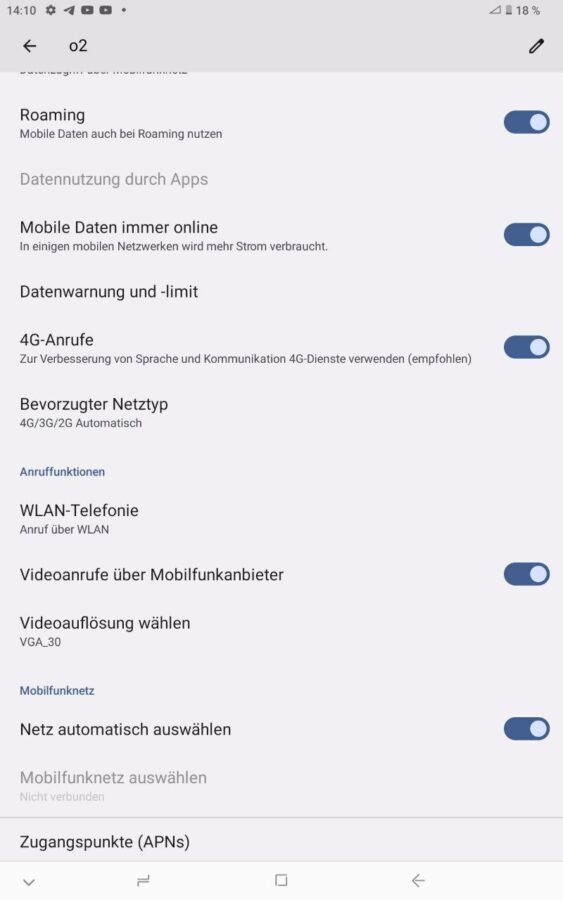 doogee t10 lte settings